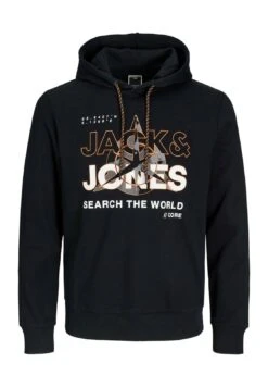 Jack & Jones JcohuntFelpa Con CappuccioBlack Uomo Maglieria E Felpe JA222S313-Q11
