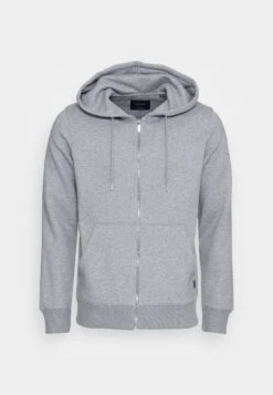 Jack & Jones Jesoft Basic Zip HoodFelpa Con ZipLight Grey Melange Uomo Maglieria E Felpe JA222S21C-K12 -Jack & Jones 072e6ccc820d4762b592e78e3bd29178