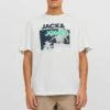Jack & Jones Jcobooster Ss Crew Neck JunT-Shirt Con StampaWhite Uomo T-shirt E Polo JA222O55H-A12 -Jack & Jones 09401bb197b34a928fa0a1eee68e7139
