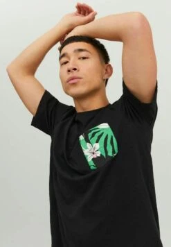 Jack & Jones Crew NeckT-Shirt Con StampaBlack Uomo T-shirt E Polo JA222O5GV-Q11 -Jack & Jones 0ab8eee7645349fb8cbef7bc794b2bdd