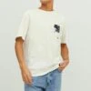 Jack & Jones Crew NeckT-Shirt Con StampaCloud Dancer Uomo T-shirt E Polo JA222O5GV-A11