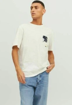 Jack & Jones Crew NeckT-Shirt Con StampaCloud Dancer Uomo T-shirt E Polo JA222O5GV-A11