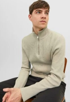 Jack & Jones Jprccperfect Half Zip Sn - Maglione - Island Fossil -Jack & Jones 13b6324a29b04fa98763f5ebe9e137eb