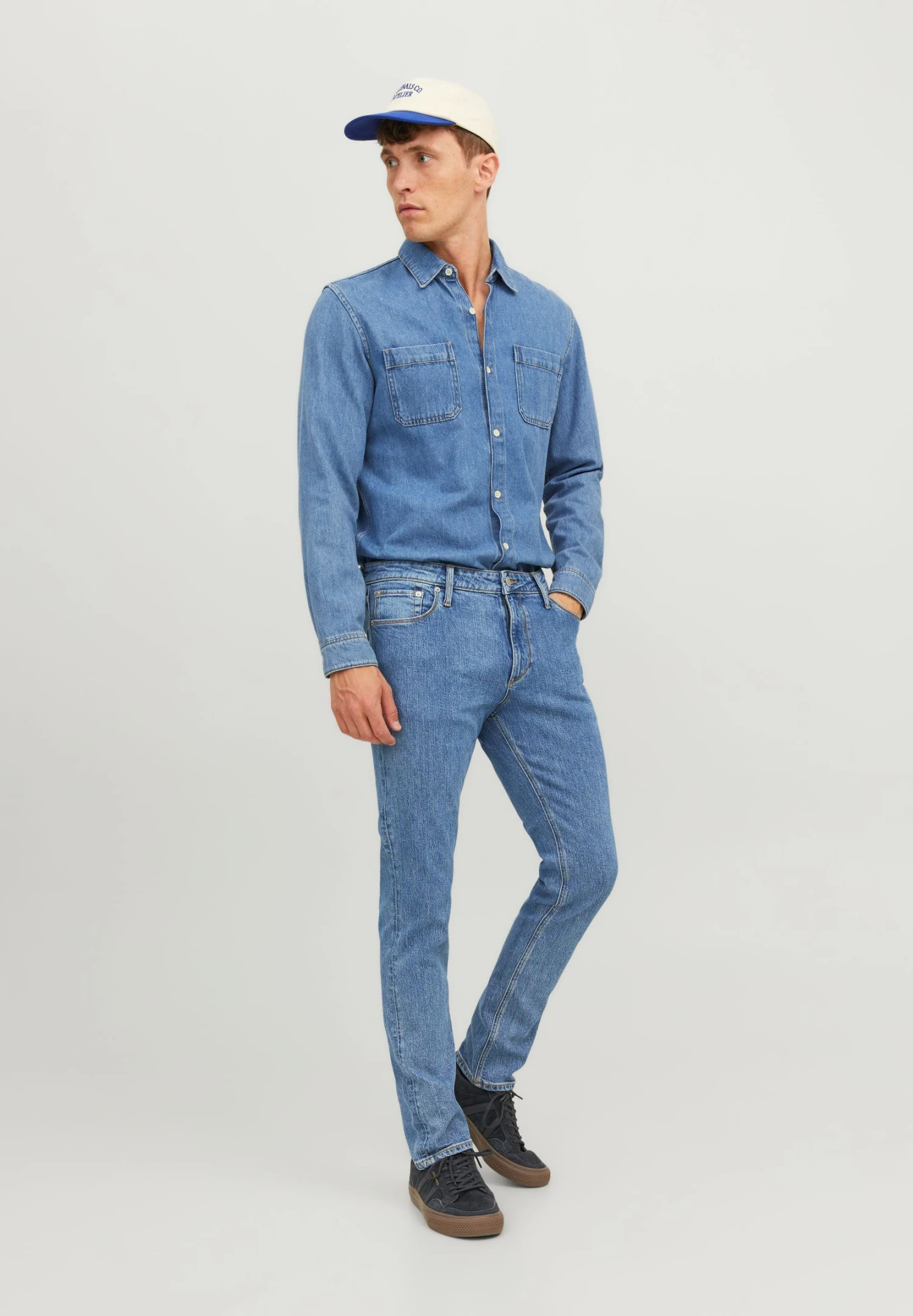 Jack & Jones Clark EvanJeans A SigarettaBlue Denim Uomo Jeans JA222G25G-K11 4 Jack & Jones Clark EvanJeans A SigarettaBlue Denim Uomo Jeans JA222G25G-K11 - immagine 2