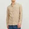 Jack & Jones Jjeclassic Melange Ls SnCamiciaOatmeal Uomo Camicie JA222D2L2-B11