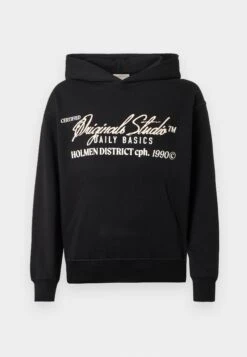 Jack & Jones JORBEDFORD TYPO HOOD - Felpa - Black -Jack & Jones 1abc0f5279bb498597681af4747b3259
