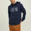 Jack & Jones Tech Logo - Felpa Con Cappuccio - Navy Blazer -Jack & Jones 1db0b50cc81a4015bf3f752a865ede75