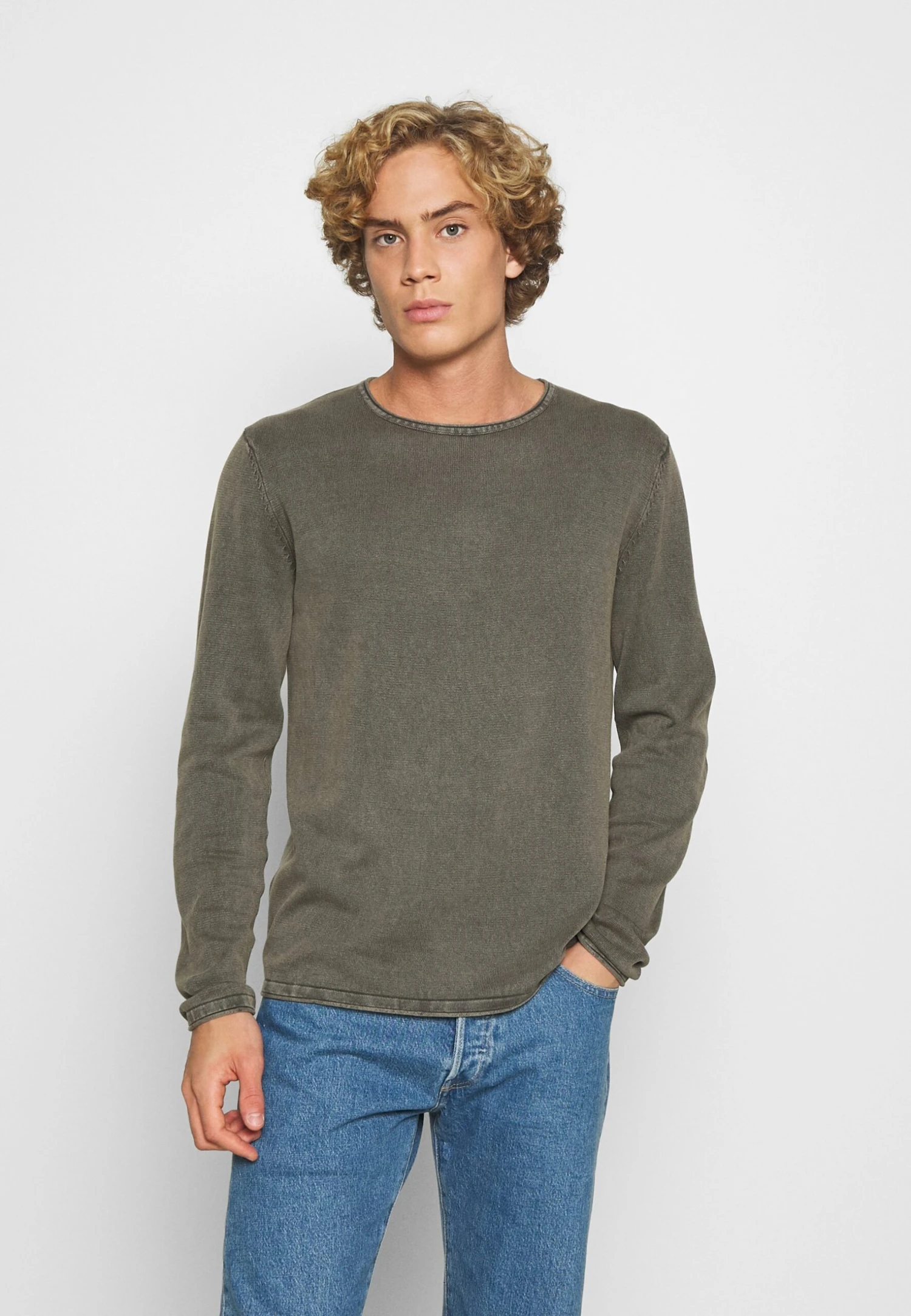 Jack & Jones Jjeleo Crew Neck NoosMaglioneDusty Olive Uomo Maglieria JA222Q0UK-N11 3 Jack & Jones Jjeleo Crew Neck NoosMaglioneDusty Olive Uomo Maglieria JA222Q0UK-N11