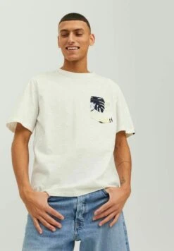 Jack & Jones Crew NeckT-Shirt Con StampaCloud Dancer Uomo T-shirt E Polo JA222O5GV-A11 -Jack & Jones 2690bb64a5a14beb97e178f117daac94