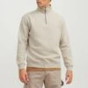 Jack & Jones Jjebradley Half ZipFelpaMoonbeam Uomo Maglieria E Felpe JA222S346-A11 -Jack & Jones 289d2b4fc04b4e8b8f01869d2741070c