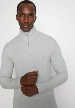 Jack & Jones Jprccperfect Half ZipMaglioneCool Grey Melange Uomo Maglieria JA222Q1AM-C12 -Jack & Jones 295d661f605d42b0859d3745203cc9b0