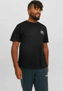 Jack & Jones Plus Size Crew Neck - T-Shirt Con Stampa - Black -Jack & Jones 29cc10ccc58f458b9cefd64a099aeda0