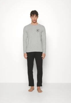 Jack & Jones Jacbasic Logo Tee And Lougepants SetPigiamaLight Grey Uomo Per La Notte JA282M027-C11