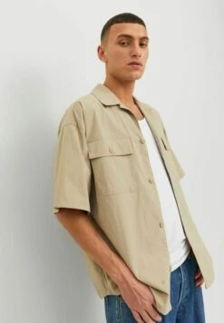 Jack & Jones Kurzarmhemd Track - Camicia - Crockery -Jack & Jones 383425f0bd1b45f385b55e5da9bc6a96