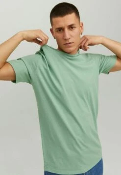 Jack & Jones Jjebasher Tee O NeckT-Shirt BasicGranite Green Uomo T-shirt E Polo JA222O3SE-M13 -Jack & Jones 394366117ec640be99994bb1a7e00b32