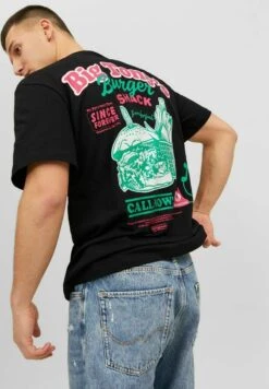 Jack & Jones Crew NeckT-Shirt Con StampaBlack Uomo T-shirt E Polo JA222O5L1-Q11 -Jack & Jones 3c1f299444a041f4ae1af1558e190173
