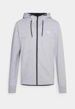 Jack & Jones Jcoair Zip Hood NoosFelpa Con ZipLight Grey Melange Uomo Maglieria E Felpe JA222S28L-C11