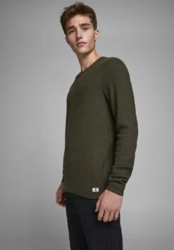 JACK&JONES Premium Jprblucarlos Crew NeckMaglioneOlive Night Uomo Maglieria JAM22Q03L-N11 -Jack & Jones 3d880d583de245578c079a44f470cdee