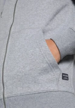 Jack & Jones Jesoft Basic Zip HoodFelpa Con ZipLight Grey Melange Uomo Maglieria E Felpe JA222S21C-K12 -Jack & Jones 46e65bdbace8431e974d527a268fc211
