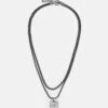 Jack & Jones Jacbaza Necklace 2 PackCollanaBlack Uomo Gioielli JA252L016-Q11
