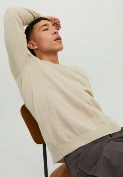 JACK&JONES Premium Langärm - Maglione - Moonbeam -Jack & Jones 493c1d6ea73b40b78f7d8abb0c33bfa2