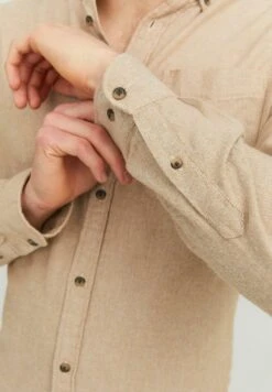 Jack & Jones Jjeclassic Melange Ls SnCamiciaOatmeal Uomo Camicie JA222D2L2-B11 -Jack & Jones 5155c5674b364244aad5898da551b77d