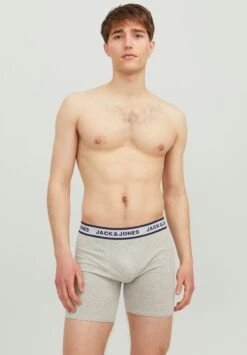 Jack & Jones 3Er PackCulotteLight Grey/Melangepack White/Navy Blazer Uomo Intimo JA282O0NM-C11