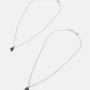 Jack & Jones Jacbestie Flower Necklace Unisex 2 PackCollanaSilver-Coloured/Birch Uomo Gioielli JA254L01Q-D11