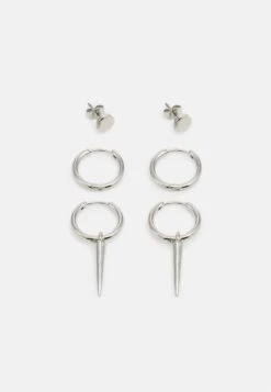 Jack & Jones Jactulo Earrings Unisex 3 PackOrecchiniSilver-Coloured Uomo Gioielli JA254L01J-D11