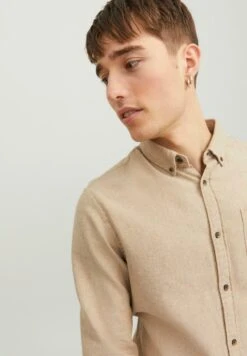 Jack & Jones Jjeclassic Melange Ls SnCamiciaOatmeal Uomo Camicie JA222D2L2-B11 -Jack & Jones 5a93bd6e3d0d40e1a91849741cbaa0af