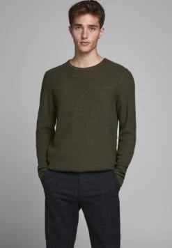 JACK&JONES Premium Jprblucarlos Crew NeckMaglioneOlive Night Uomo Maglieria JAM22Q03L-N11