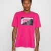 Jack & Jones Jcologan Crew NeckT-Shirt Con StampaPink Yarrow Uomo T-shirt E Polo JA222O5DY-J11