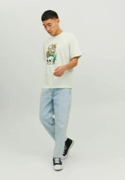 Jack & Jones Jorbeachbone Ss Crew NeckT-Shirt Con StampaPale Blue Uomo T-shirt E Polo JA222O55Y-K11 -Jack & Jones 60cc3b78bb2344d3b619898a829a8175