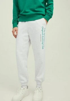 Jack & Jones Kane Brink GrafikPantaloni SportiviWhite Melange Uomo Pantaloni Sportivi E Joggers JA222E17J-A11