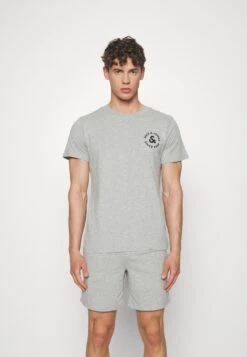 Jack & Jones Jacbasic Tee SetPigiamaLight Grey Melange Uomo Per La Notte JA282M02A-C11