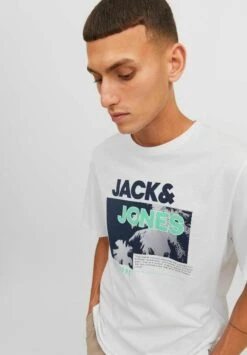 Jack & Jones Jcobooster Ss Crew Neck JunT-Shirt Con StampaWhite Uomo T-shirt E Polo JA222O55H-A12 -Jack & Jones 75c4a28dec104abc97316d56938a64ed