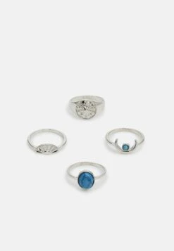 Jack & Jones Jacmulti Funny Unisex 4 PackAnelloSilver-Coloured Uomo Gioielli JA254L01T-D11