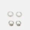 Jack & Jones Jacsacile Earrings Unisex 4 PackOrecchiniSilver-Coloured Uomo Gioielli JA254L000-D11