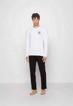 Jack & Jones Jacbasic Logo Tee And Lougepants SetPigiamaWhite/Black Uomo Per La Notte JA282M027-A11