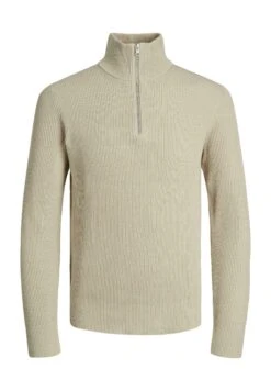 Jack & Jones Jprccperfect Half Zip Sn - Maglione - Island Fossil -Jack & Jones 7edbabcb36c747f997be941491e62038