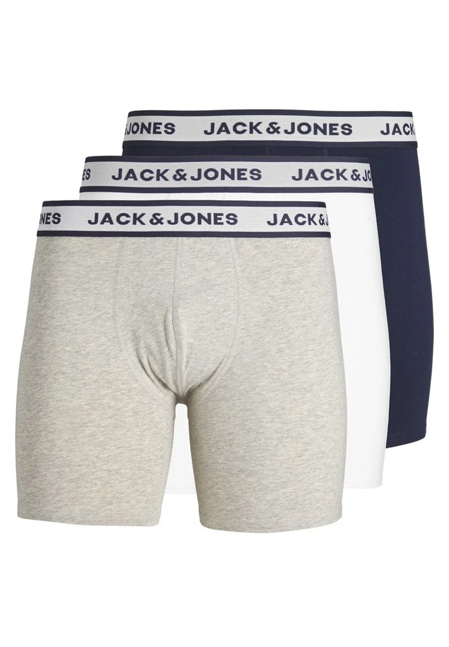 Jack & Jones 3Er PackCulotteLight Grey/Melangepack White/Navy Blazer Uomo Intimo JA282O0NM-C11 8 Jack & Jones 3Er PackCulotteLight Grey/Melangepack White/Navy Blazer Uomo Intimo JA282O0NM-C11 - immagine 6
