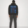 Jack & Jones Jcounseen Backprint HoodFelpa Con CappuccioBlack Uomo Maglieria E Felpe JA222S33C-Q11