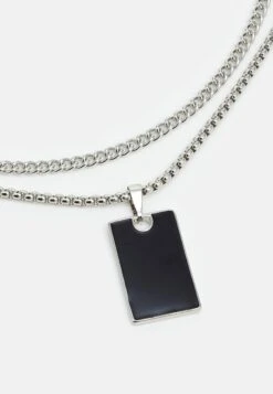 Jack & Jones Jacbaza Necklace 2 PackCollanaSilver-Coloured Uomo Gioielli JA252L016-D11 -Jack & Jones 84f7095bb33047bcb09d32d82d79075a