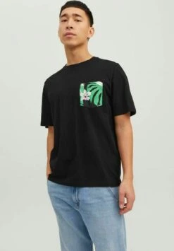 Jack & Jones Crew NeckT-Shirt Con StampaBlack Uomo T-shirt E Polo JA222O5GV-Q11