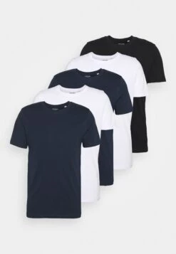 Jack & Jones Jjeorganic Tee O-Neck 5 PackT-Shirt BasicBlack/White/Navy Uomo T-shirt E Polo JA222O3IP-A12 -Jack & Jones 8d40c1697bd24642a4218b32eca3d92d