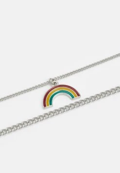 Jack & Jones Jacpride Necklace Unisex 2 PackCollanaSilver/Coloured/Birch Uomo Gioielli JA254L01V-D11 -Jack & Jones 9978f031412f45c2be524fd01af84bc1