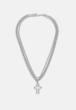Jack & Jones Jaclorenzo Necklace Unisex 2 PackCollanaSilver-Coloured Uomo Gioielli JA254L016-D11