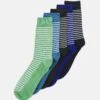 Jack & Jones Jackai Socks 5 PackCalzeSurf The Webpack/Absinthe Green/Kombu Green/Silver Lake Blue/Navy Blazer Uomo Intimo JA282F0C3-T11 -Jack & Jones 9bc2661148fd41e5968464c53d1a91a2