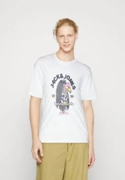Jack & Jones Jorrisky Tee Crew NeckT-Shirt Con StampaBright White Uomo T-shirt E Polo JA222O5G9-A11