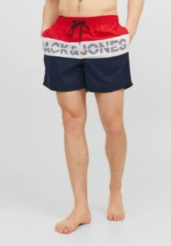 Jack & Jones Jpstfiji Jj Block SnShorts Da MareChinese Red Uomo Moda Mare JA282H05O-G11